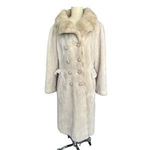 Vintage 1950-60s Borgana faux fur coat size 18